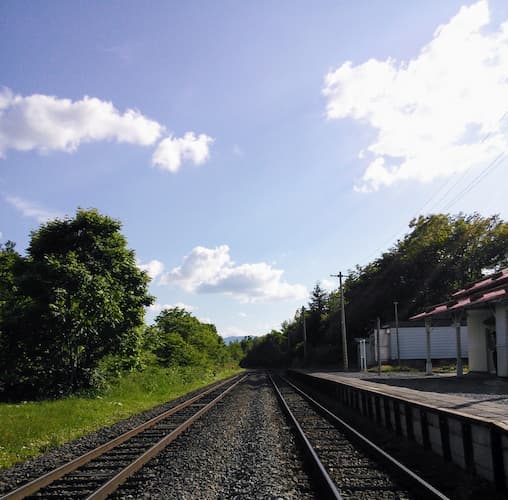 北海道の何もない線路