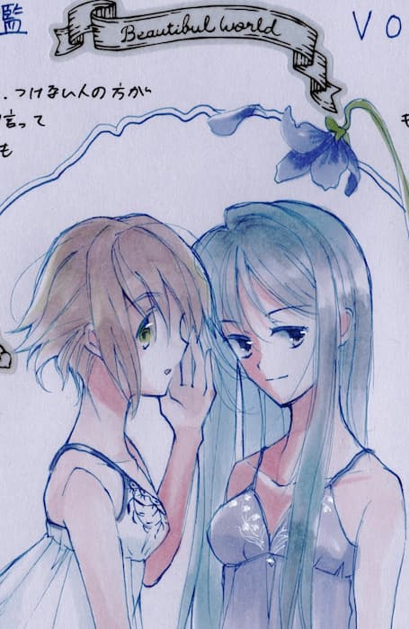 キャミソールの女の子、2人