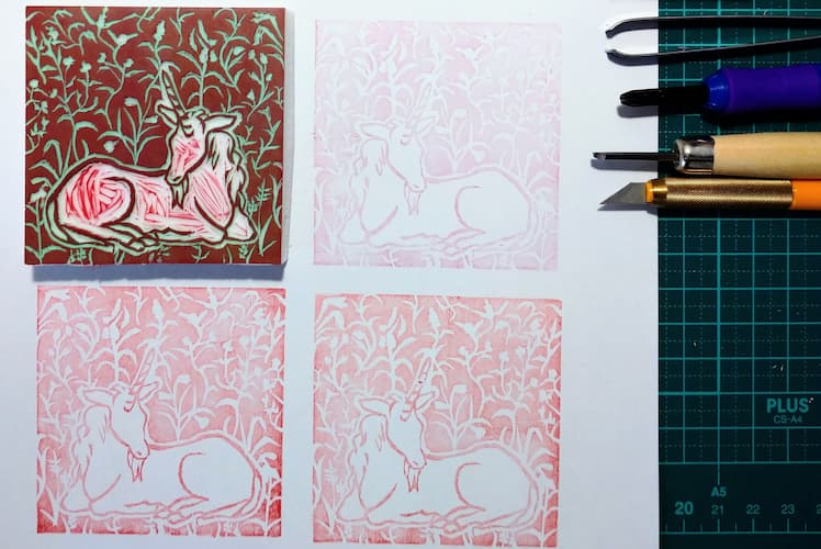 彫りあがった原版