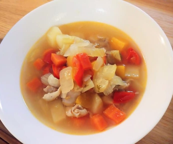 実際に作ってみた、オーリィ君のスープの写真。